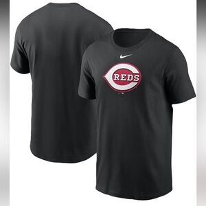 NIKE CINCINNATI REDS BLACK LARGE LOGO SHORT SLEEVE T SHIRT